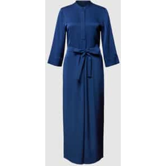 Midi-jurk met blinde knoopsluiting.