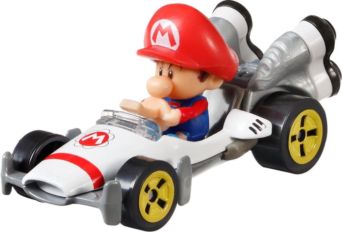 Hot Wheels Racebaanauto Mario Kart Baby 1:64 Die-cast Rood