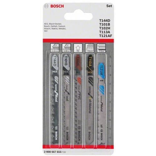 Bosch Accessories 2608667856 Decoupeerzaagbladenset Allrounder, 5-delig 5 stuk(s)