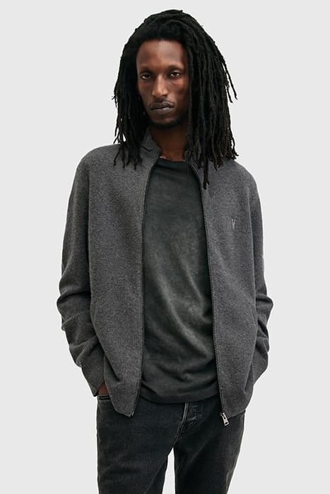 AllSaints Statten Full Zip Carter Grey Taglia: XXL | Cardigan Outlet | Uomo | Grigio