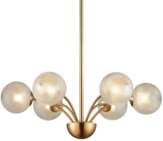 Kosilum - Gala - Lamp - Goud/Messing - Metaal en glas