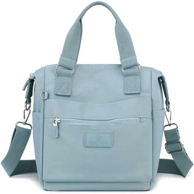 Trendy schoudertas voor dames, grote capaciteit, lichte reistas, messengertas One size lichtblauwe kleur