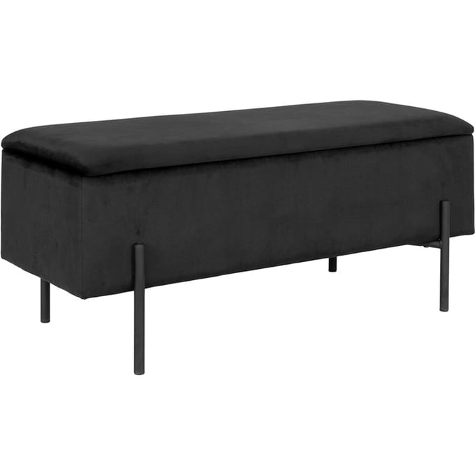 House Collection Velvet Hocker Ylwa Zwart