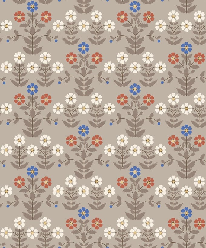Boråstapeter Vliesbehang 4813 - New Heritage - Botanisch Taupe - 53cm x 10.05m