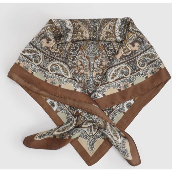 boohoo Dames Satijnen Halsdoek | Bruin