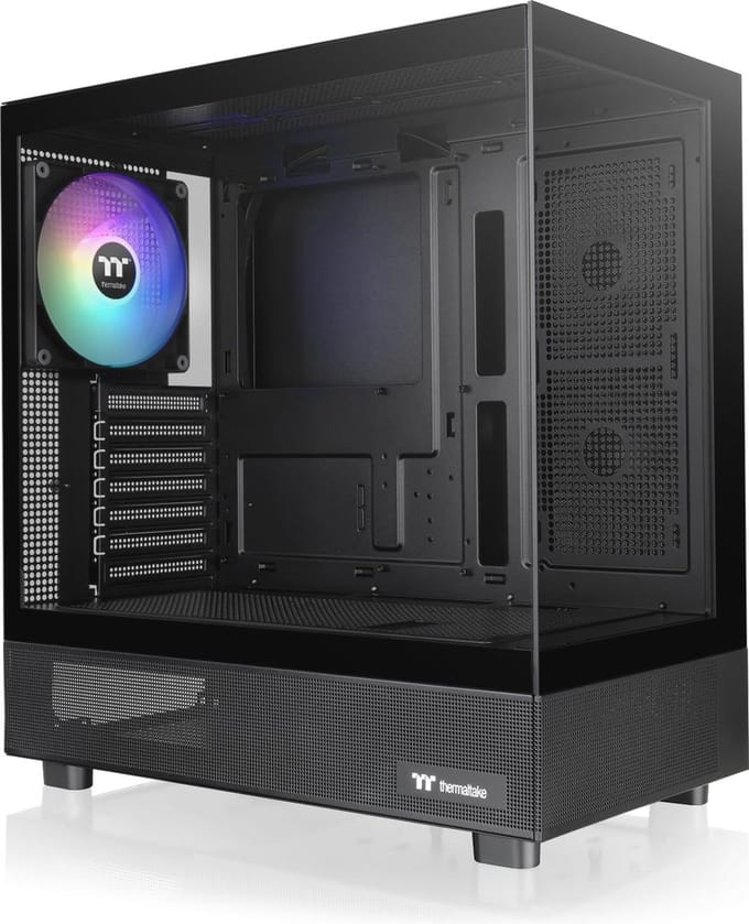 Zwart Mid Tower Chassis met Gehard Glas en ARGB Verlichting