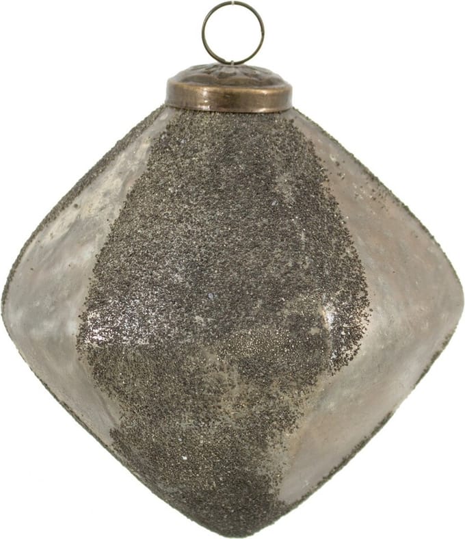 HomeBound by KY | Glazen kerstbal gold sprinkle | 12,5x12,5x12,5cm | kerstbal