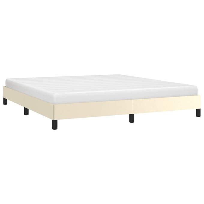 vidaXL - Bedframe - kunstleer - crèmekleurig - 180x200 - cm