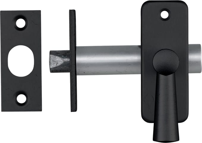AXA insteekgrendel m/sluitplaat zwart 50mm