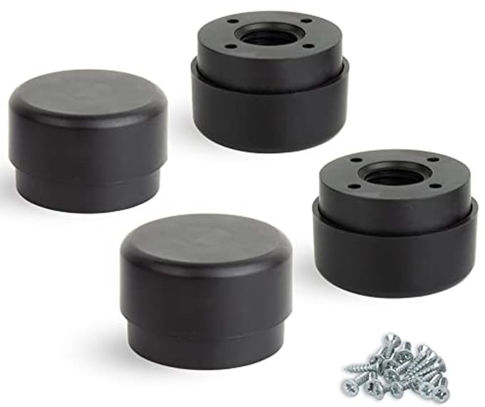Verstelbare Meubelpoten - Set van 4 Rond, Zwart, Ø 55 mm, Hoogte 23-35 mm