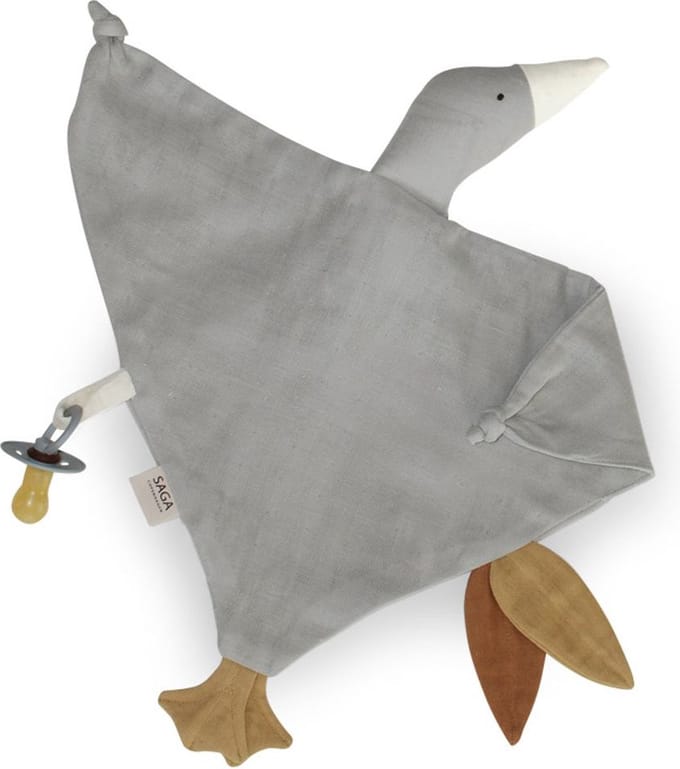 Saga Copenhagen knuffeldoekje gans - silver grey