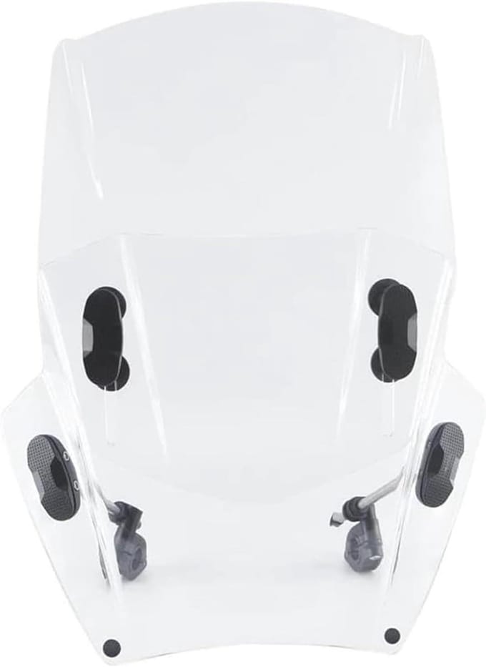 Motorfiets Windscherm - Voorruit Deflector - Windbescherming Rijden - Verstelbaar Ontwerp - Universele Pasvorm - Clear