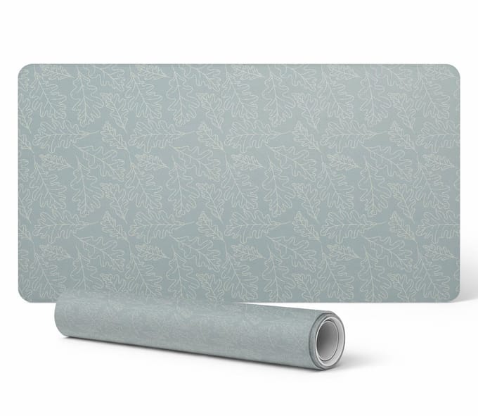 Decoratieve tafelmat met hoogwaardige print van eikenbladeren, 90x45 cm