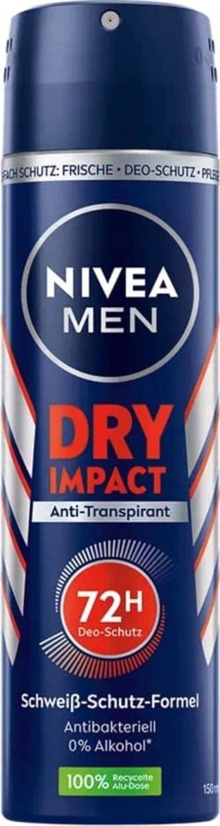 Nivea - Men - Deo Spray - Dry Impact - 48 Uur Lang Werkend - 150 ml