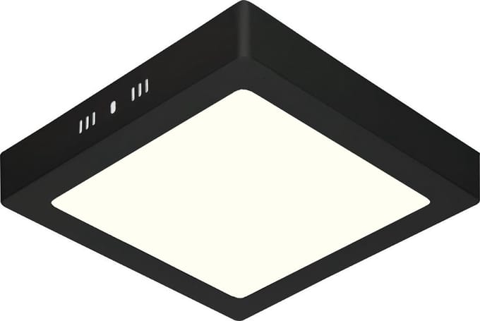 LED Downlight - 18W - Natuurlijk Wit 4200K - Mat Zwart - Opbouw - Vierkant - Aluminium - 225mm