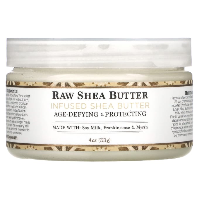 Nubian Heritage, Raw Shea Butter, with Shea Butter, 113 g (4 oz) white