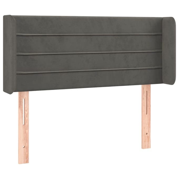 vidaXL - Hoofdbord - LED - 83x16x78/88 - cm - fluweel - donkergrijs
