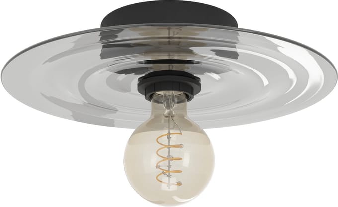 EGLO Lintmill Plafondlamp - Wandlamp - E27 - Ø 30 cm - Zwart|Grijs