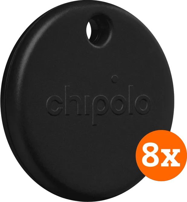 Chipolo POP 8-Pack Zwart