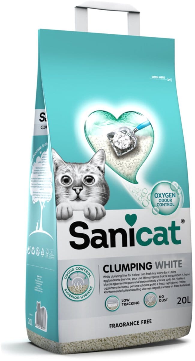 Sanicat Kattenbakvulling Clumping White 20 liter