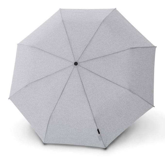 Knirps paraplu C.041 Chrome Matt Manual Melange Grey Lichtgrijs