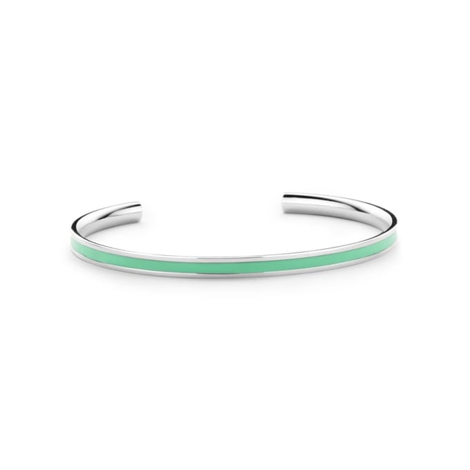 Colori 4 COL0004 Stalen Open Bangle - One-Size (60 X 50 X 4 mm) - Mint