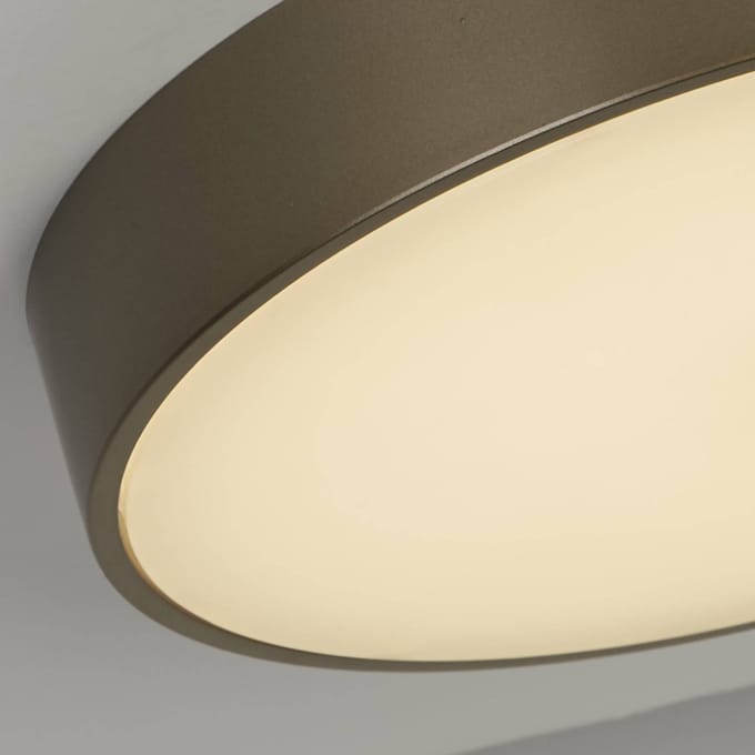 Searchlight Palma LED plafondlamp, bronskleurig, Ø 25 cm, staal/acryl