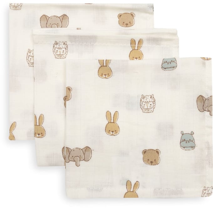 Jollein Hydrofiel Monddoekje 31x31cm Jollies (3pack)