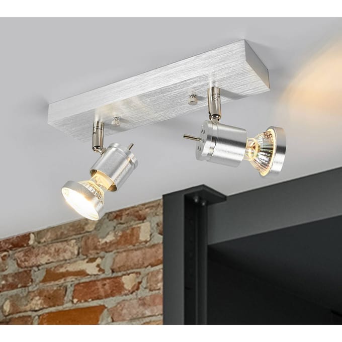 SLV Asto 2-lamps plafondspot met decoratieve ring
