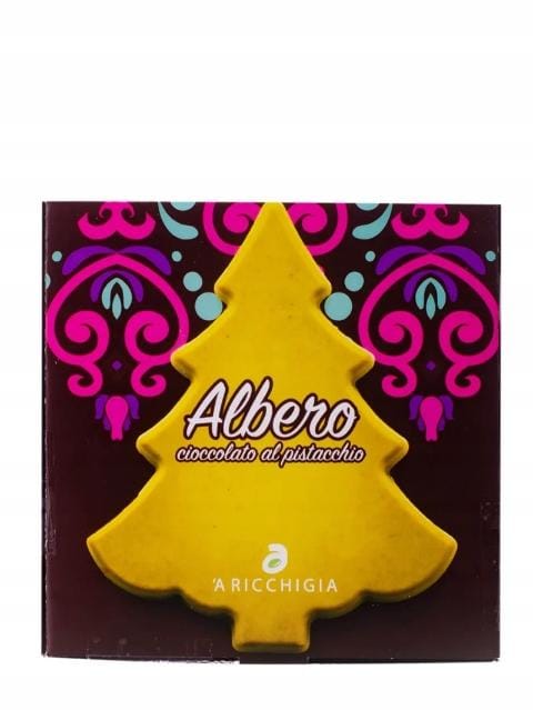 Arbre de Noël pistache fait de chocolat pistache 100g Aricchigia de Bronte Noël