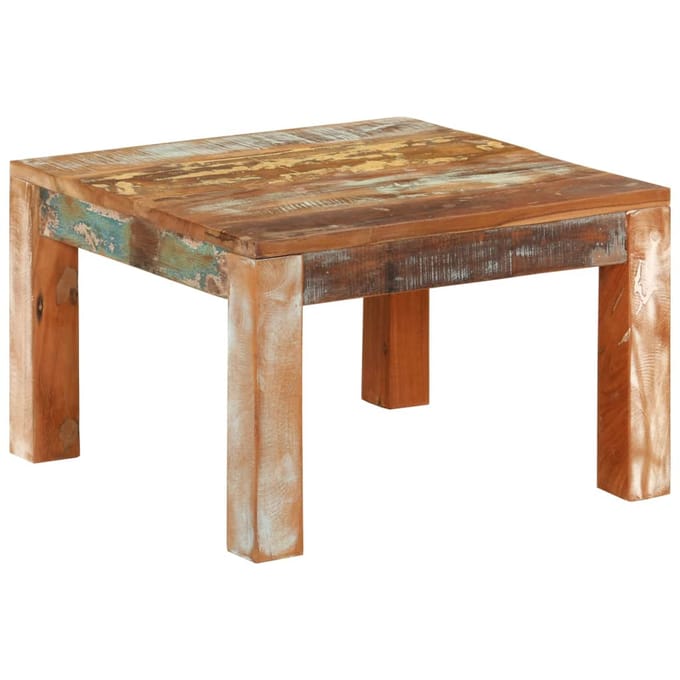 vidaXL - Salontafel - 55x55x35 - cm - massief - gerecycled - hout