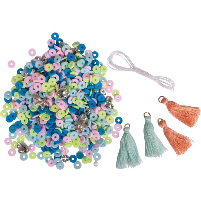 Kralenmix - Rayher - Maak je eigen armbanden - Blauw groen roze