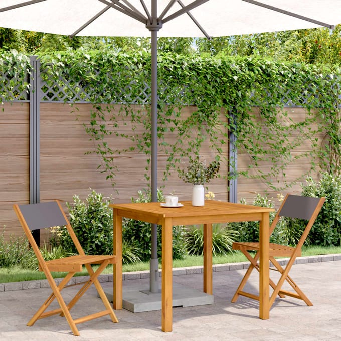 vidaXL - Inklapbare - stoelen - 2 - st - en - stof - antracietkleurig