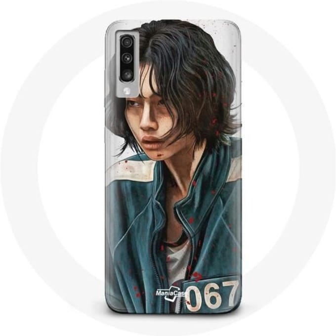 Coque pour Samsung Galaxy A70 Squid Game Kang Sae Byeok Numéro 067