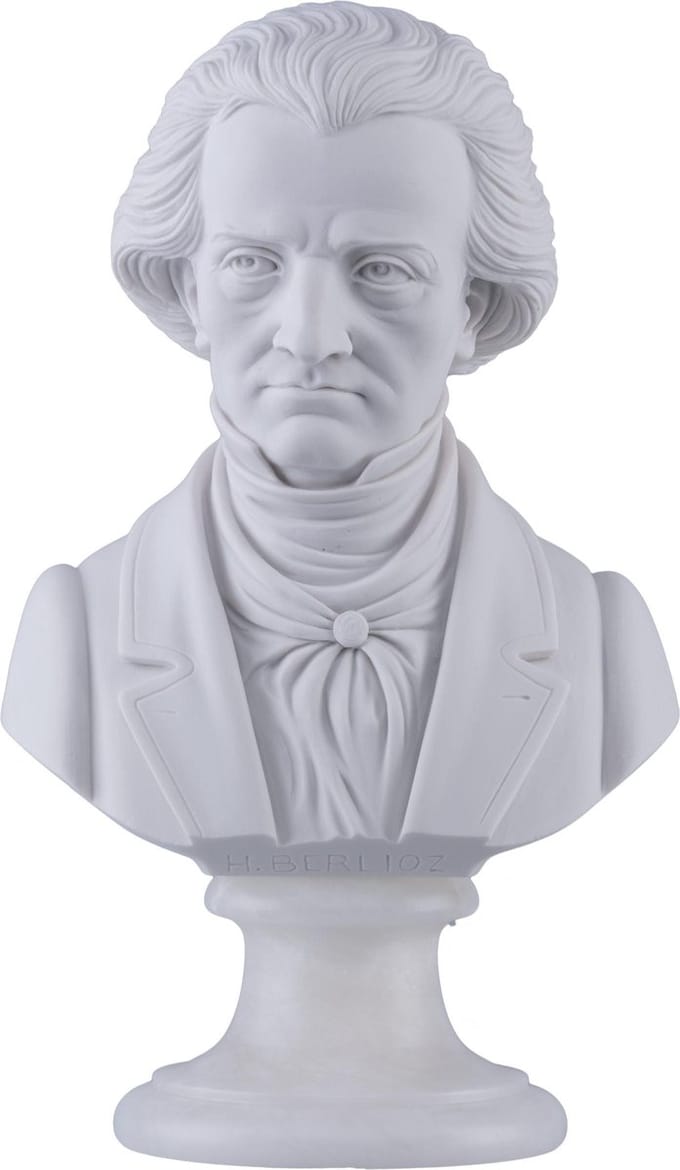 Music Gifts - Albast borstbeeld Hector Berlioz - 22 cm