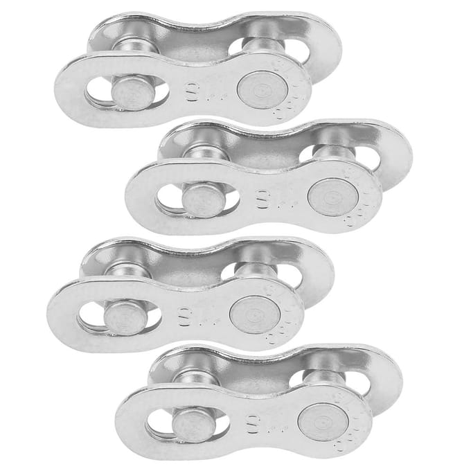 Lot de 4 paires de connecteurs de chaîne de vélo en acier 11 vitesses, accessoires de cyclisme, argent white