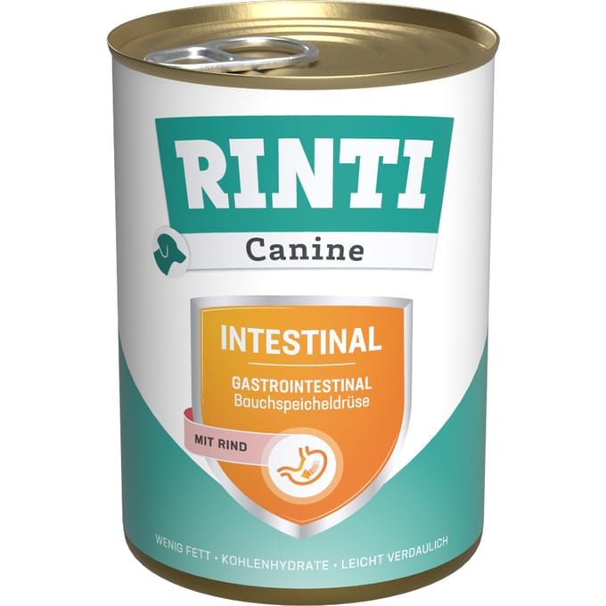 24x400g RINTI Canine Intestinal met rund hondenvoer nat