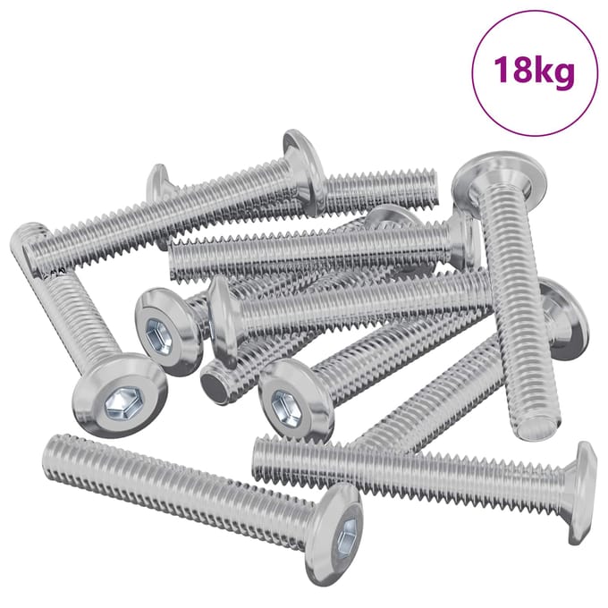 vidaXL Kopvergrendelingsschroef 2514 pcs Zilver Staal