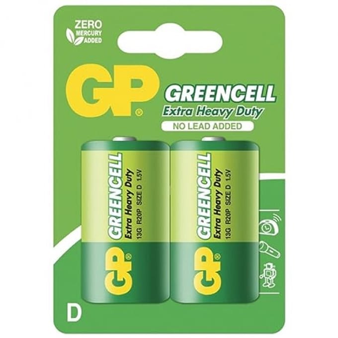 D Mono batterij 2 stuks