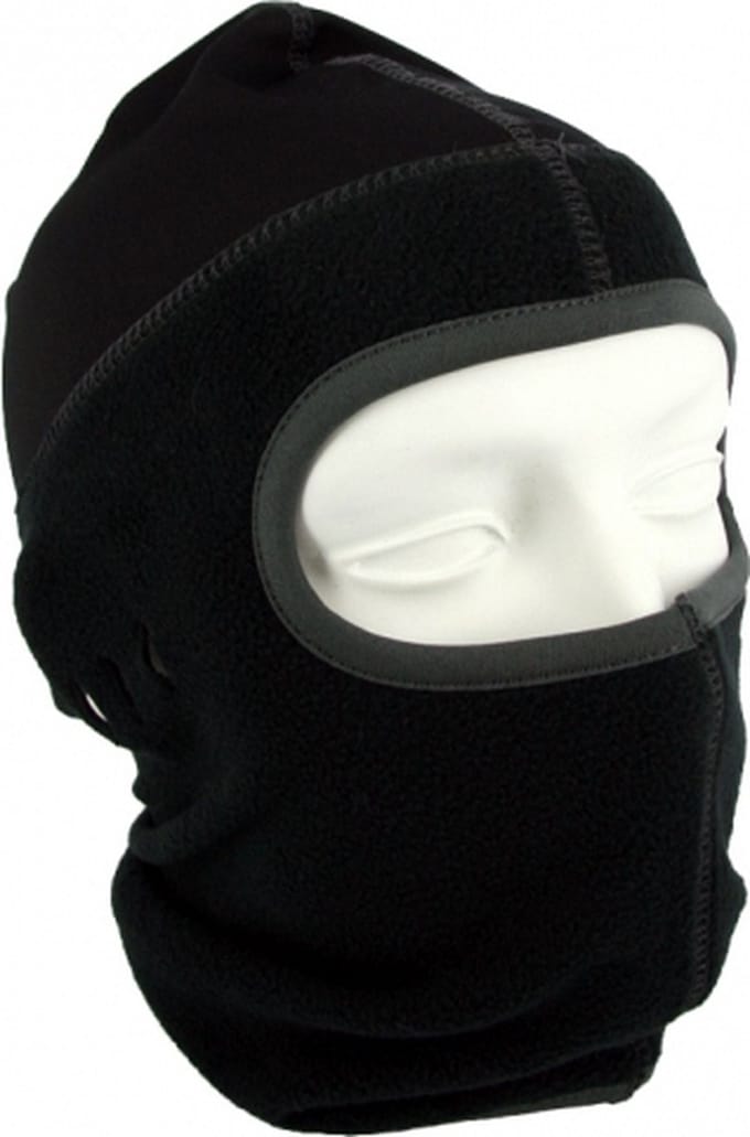 One hole motorhelm muts / skimuts - zwart / grijs - one size - outdoor / bivak / wintersport / ondermuts - eengaats balaclava