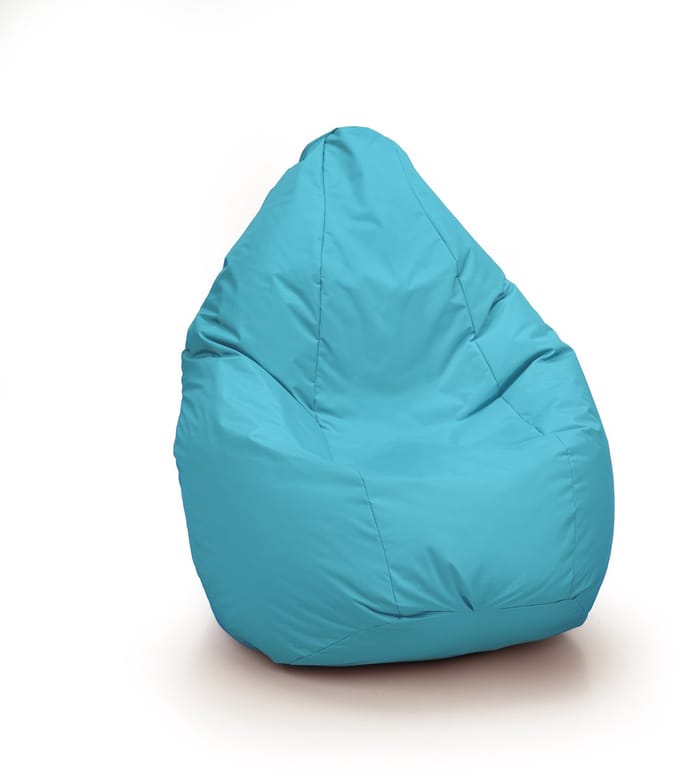 Drop & Sit - compacte zitzak - robuust nylon - turquoise - voor binnen en buiten 180 liter met uitneembare binnenzak