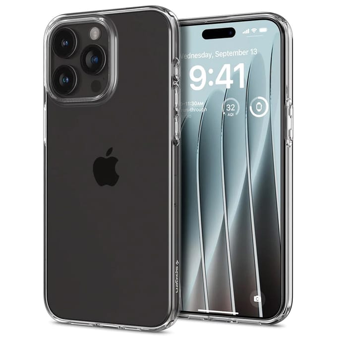 Spigen Liquid Crystal Backcover voor de Apple iPhone 15 Pro Max - Transparant