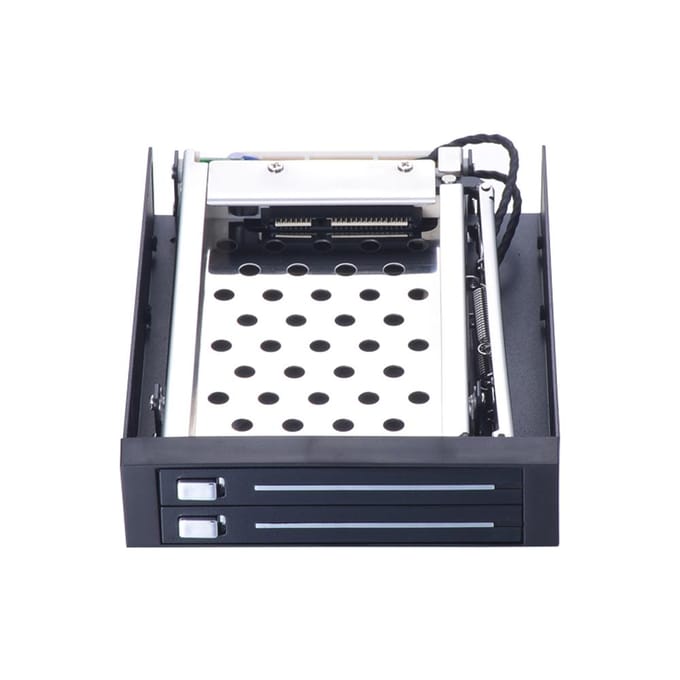 Dubbele Baai 2,5 HDD SSD Schijf Tray Caddy Mobiel Rack Behuizing Docking Station gray