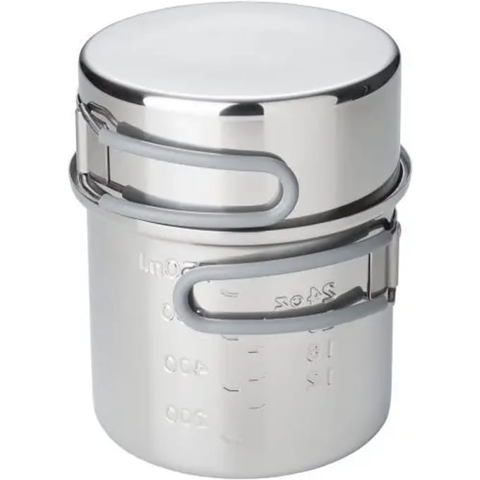 Esbit Kookpot - 1L - Dubbele Kookpot - Inklapbaar Handvat - RVS