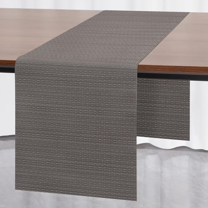 Tafelloper - Afwasbaar PVC - Voor buiten - Grijs