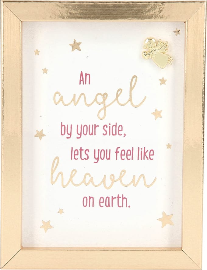 Fotolijst met compliment An angel by your side, lets you feel ?