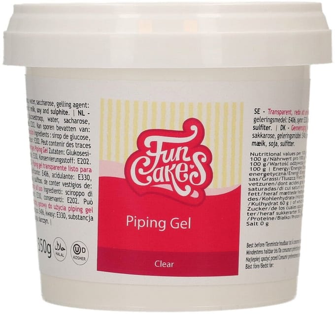 FunCakes Piping Gel - Clear - 350g - Taartdecoratie