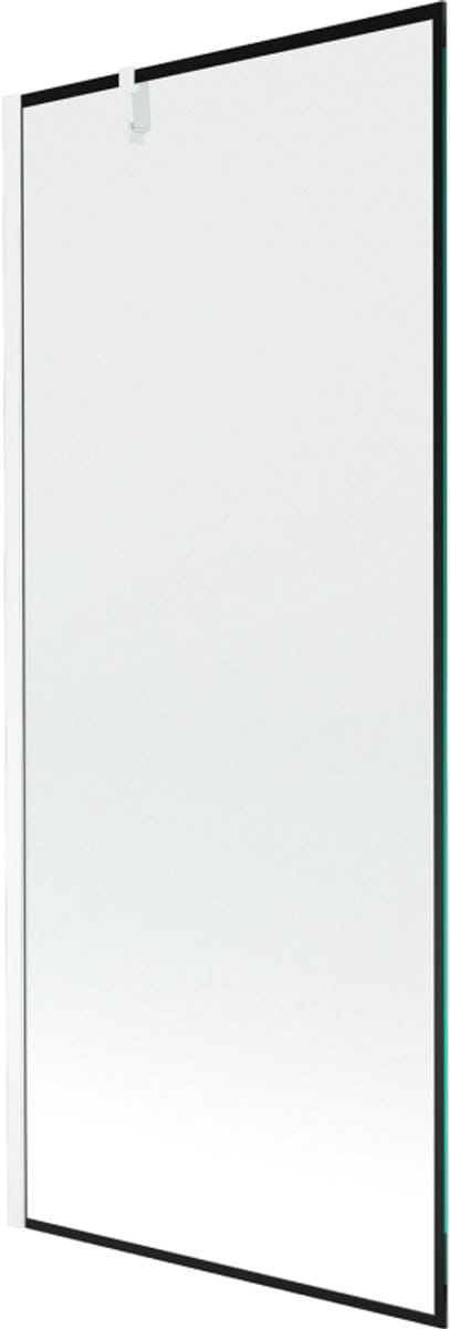 Mexen Next 1-delig badscherm 80 x 150 , zwart frame, wit - 895-080-000-00-70-20