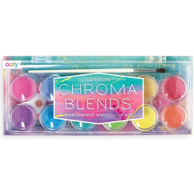 Ooly - Chroma Blends - Parelmoer verfset - 12 Kleuren met penseel
