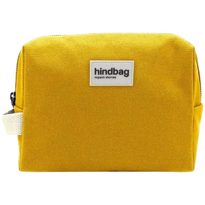 Hindbag toilettas Leon - biologisch katoen - GOTS - Saffraan geel